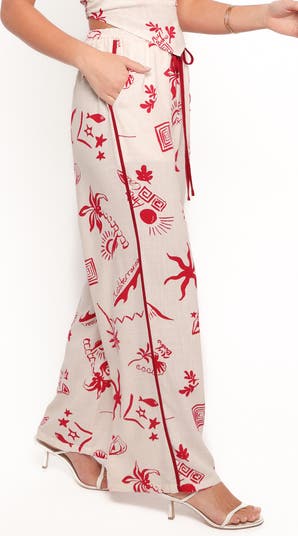 Malta Mixed Print Drawstring Pants