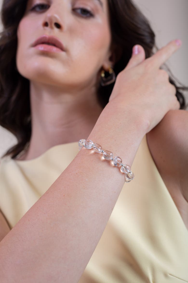 See Through Pebble Bracelet, Alternate, color, Silver