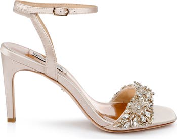 Badgley Mischka Rider Embellished Ankle Strap Sandal