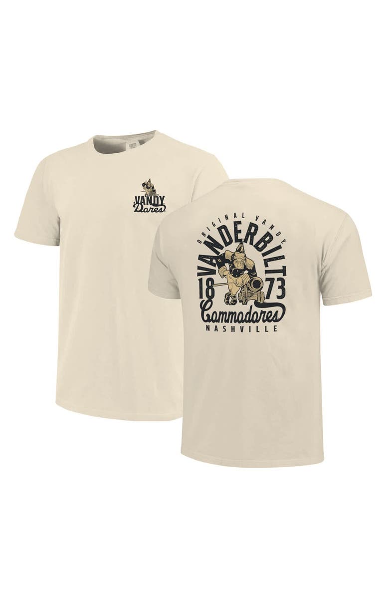 IMAGE ONE Men's Cream Vanderbilt Commodores Comfort Colors Mascot Overlay T-Shirt, Alternate, color, 