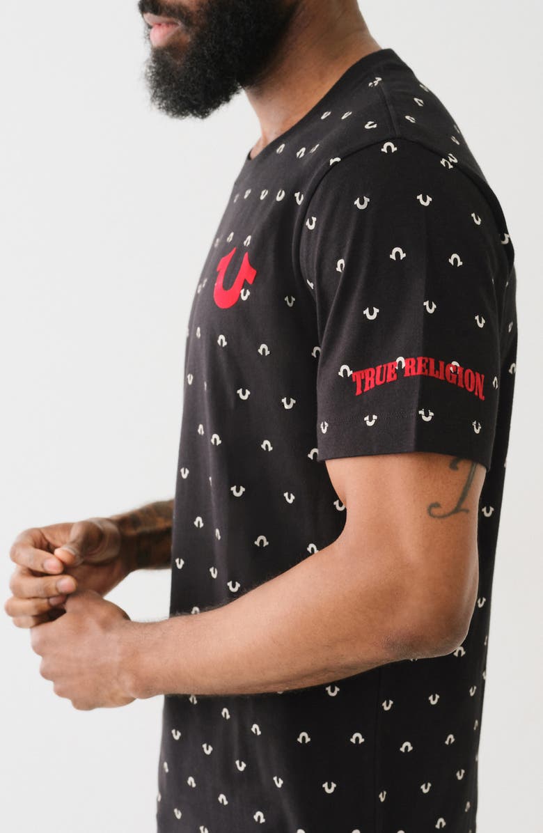 True Religion Mini Horse Shoe Cotton Graphic T-Shirt, Alternate, color,