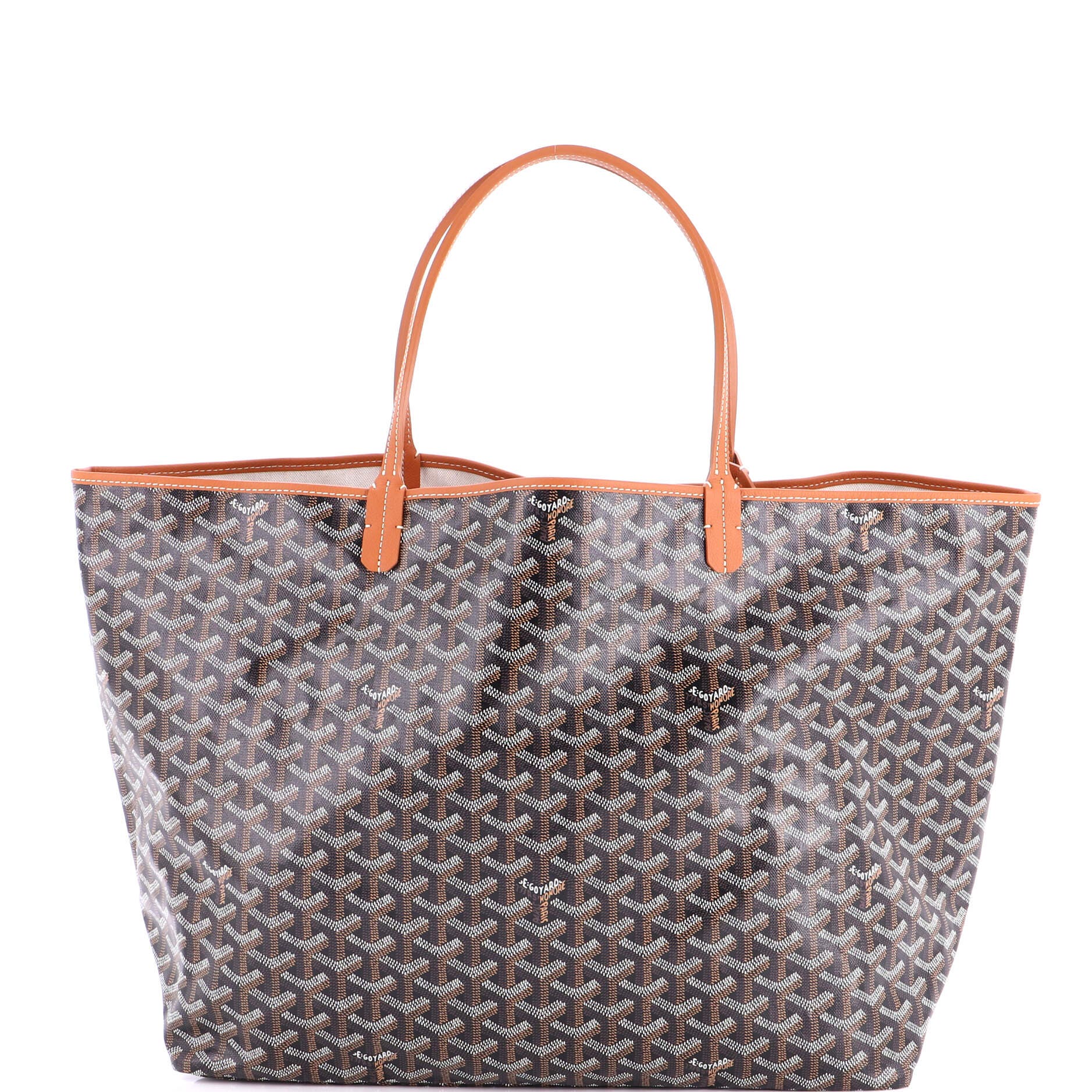 Pre-Owned Goyard Saint Louis Tote Coated Canvas GM, Main, color, Brown