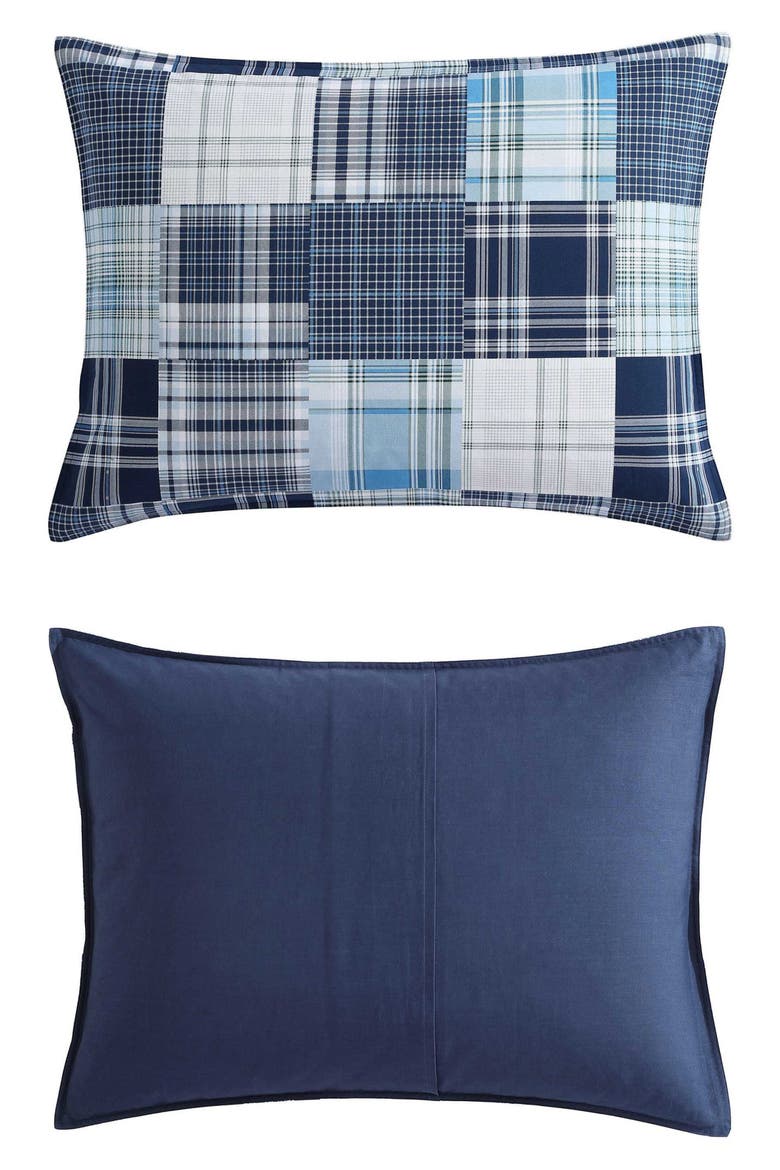 Mason Patchwork Cotton Comforter Set, Alternate, color, CAPTAINS BLUE/ GREEN