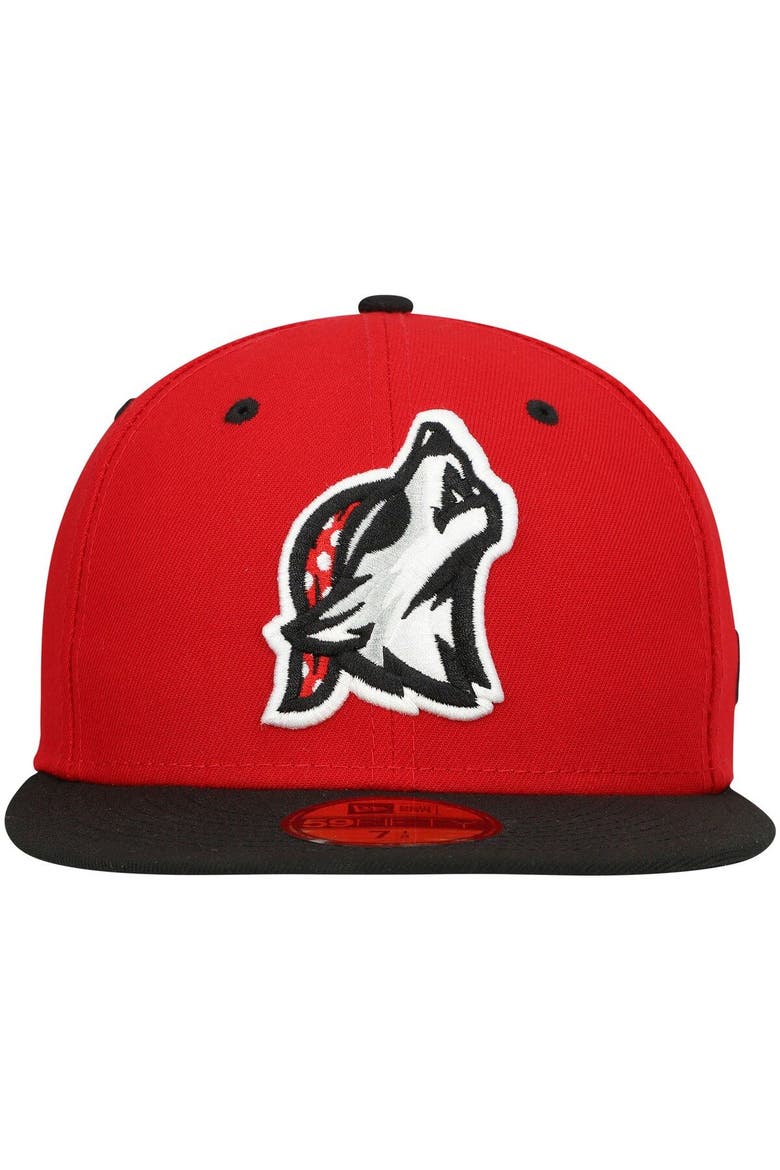 Men's New Era Red Erie SeaWolves Authentic Collection Team Alternate 59FIFTY Fitted Hat, Alternate, color, Red