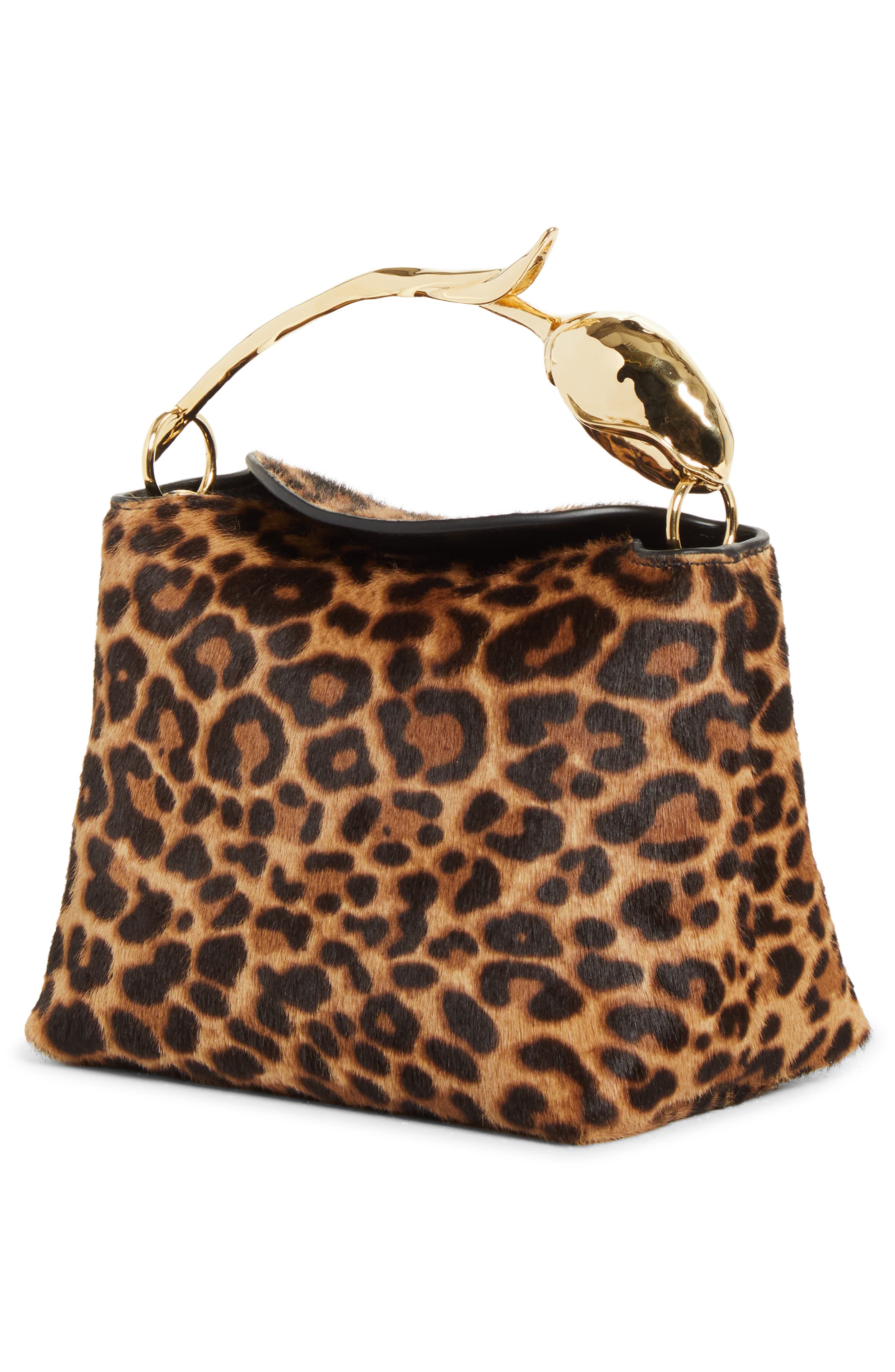 Erdem Mini Bloom Genuine Calf Hair Bag, Alternate, color, Leopard