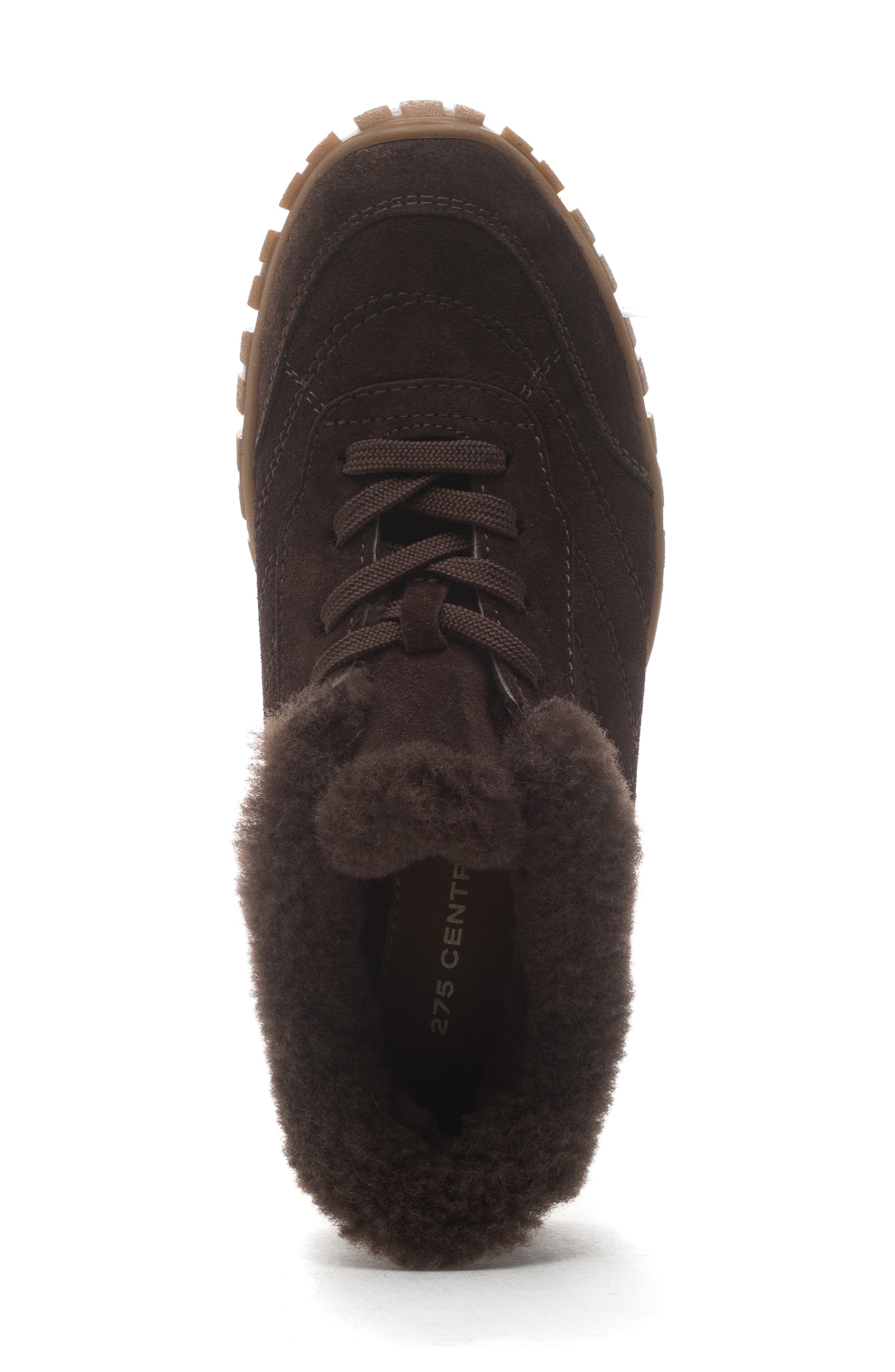 Qutie Genuine Shearling Lined Sneaker, Alternate, color, MOCHA
