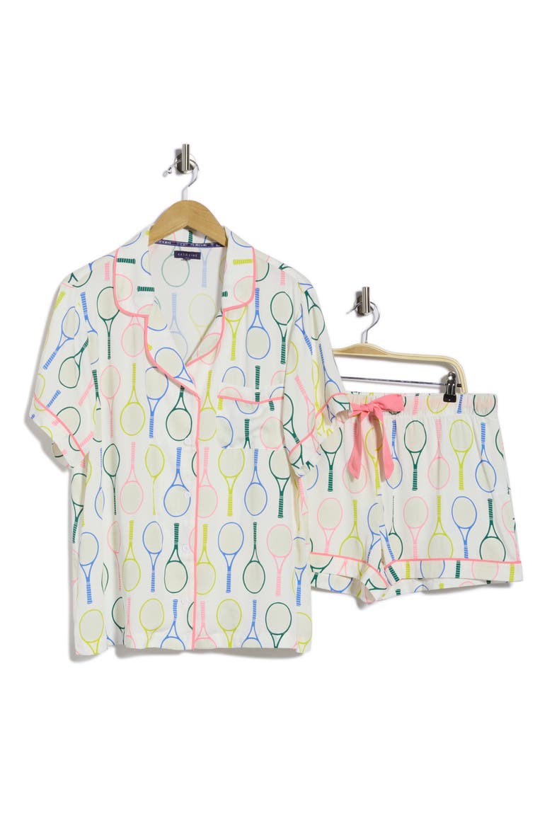 Tennis Time Pajamas Short Set, Main, color, MULTI