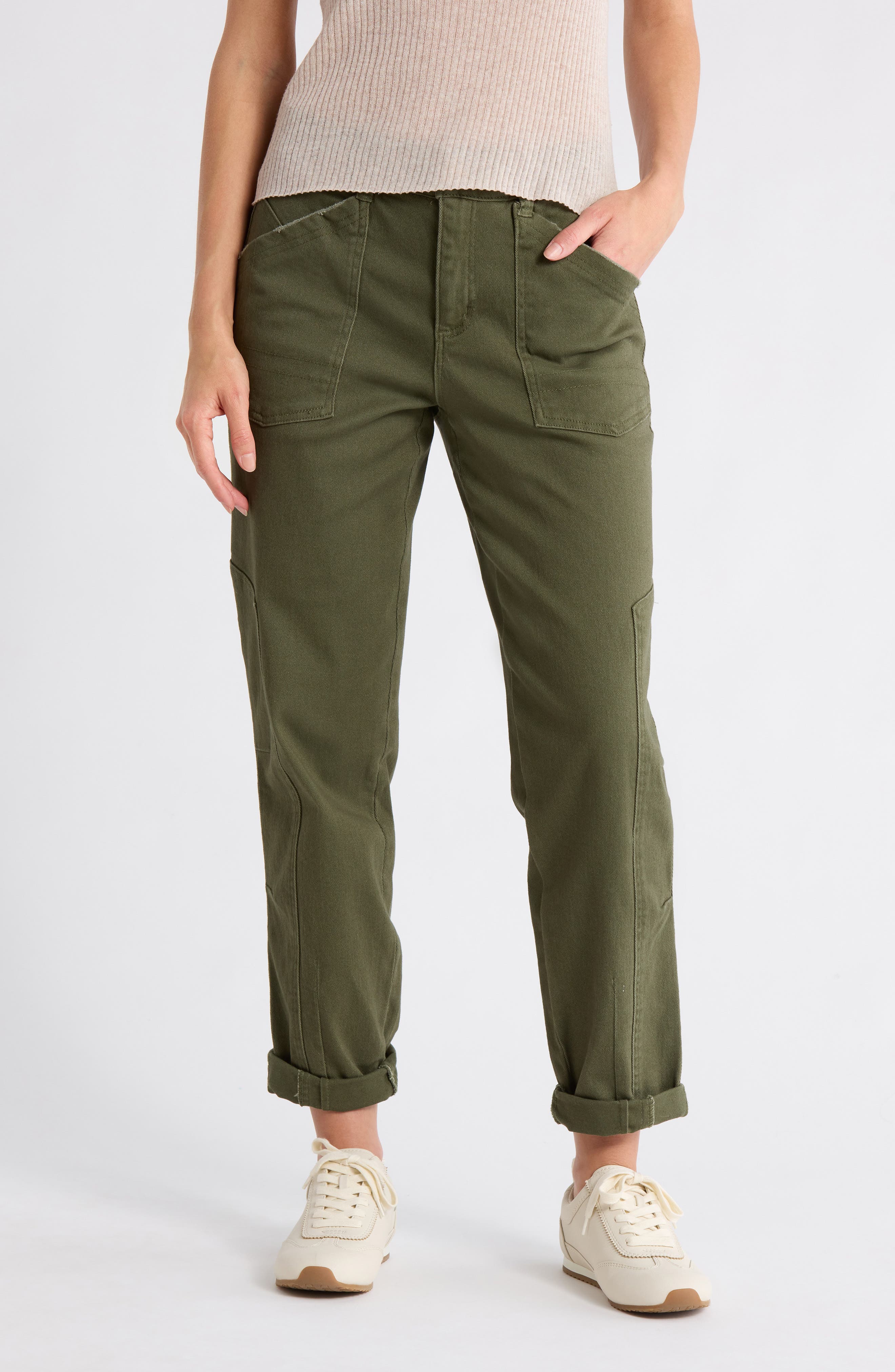 Tapered Side Panel Straight Leg Jeans - image 5