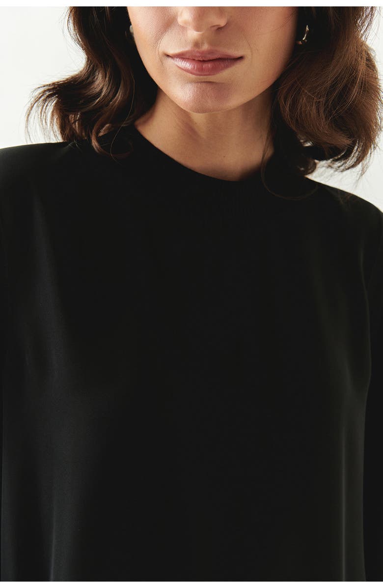 Exquise Joelle Long Sleeve Blouse, Alternate, color, Black