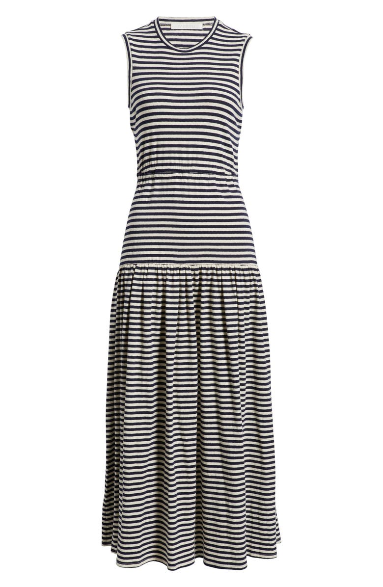 Wyeth Victoria Sleeveless Stripe Cutout Sundress, Alternate, color, Ecru/ Navy