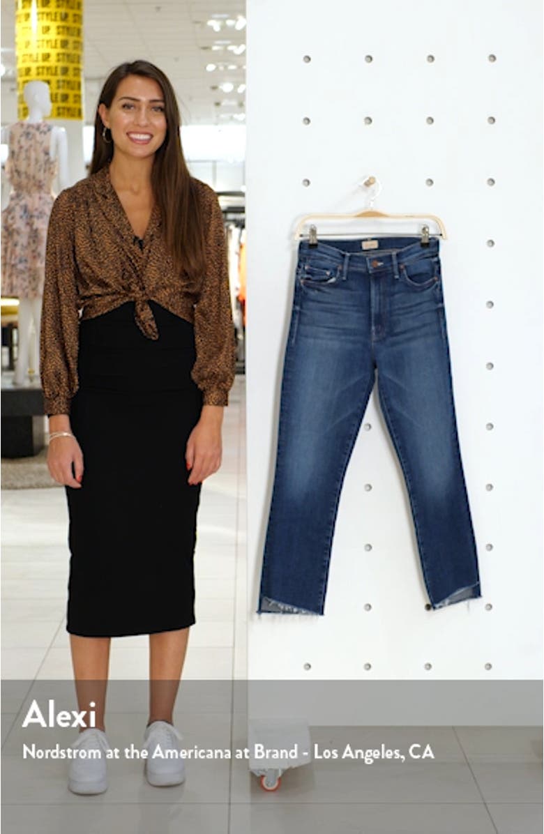 The Insider High Waist Crop Step Fray Jeans, sales video thumbnail