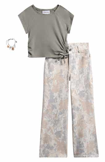 Kids' Cinched T-Shirt, Camo Twill Pants & Bracelet Set