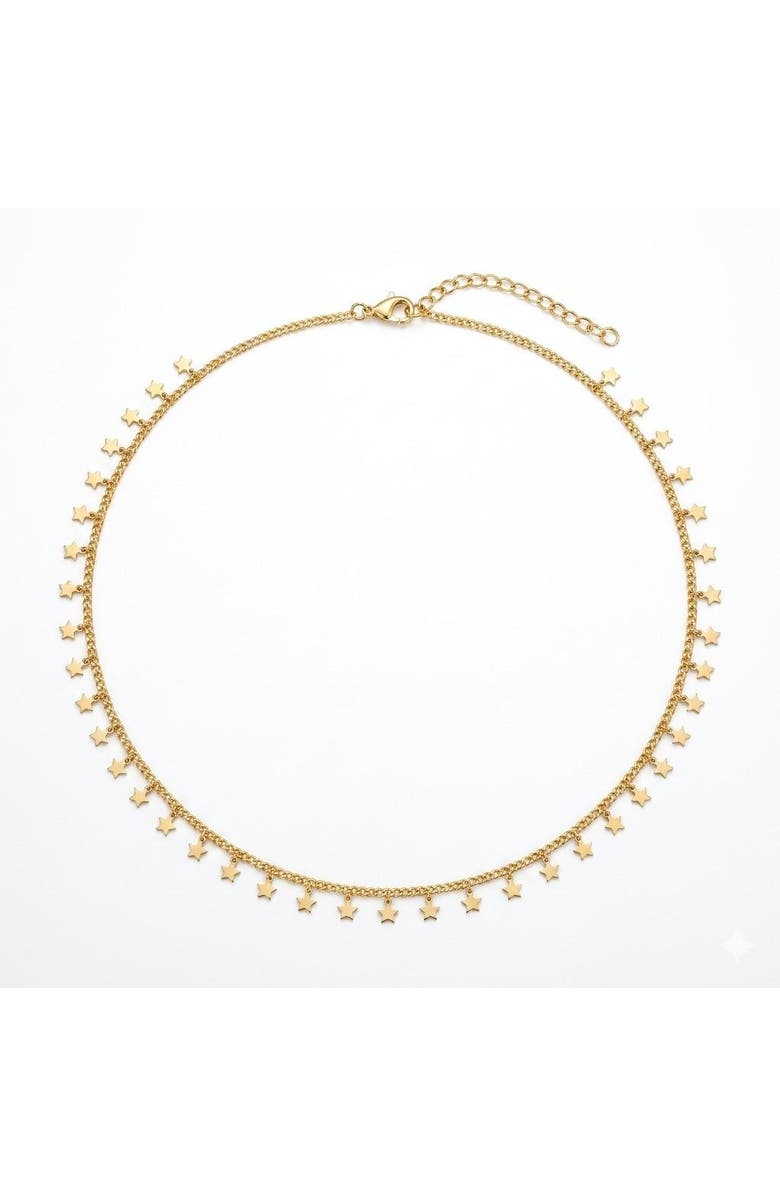 Ivy & Pearl Co. Stardust Charm Necklace, Main, color, Gold