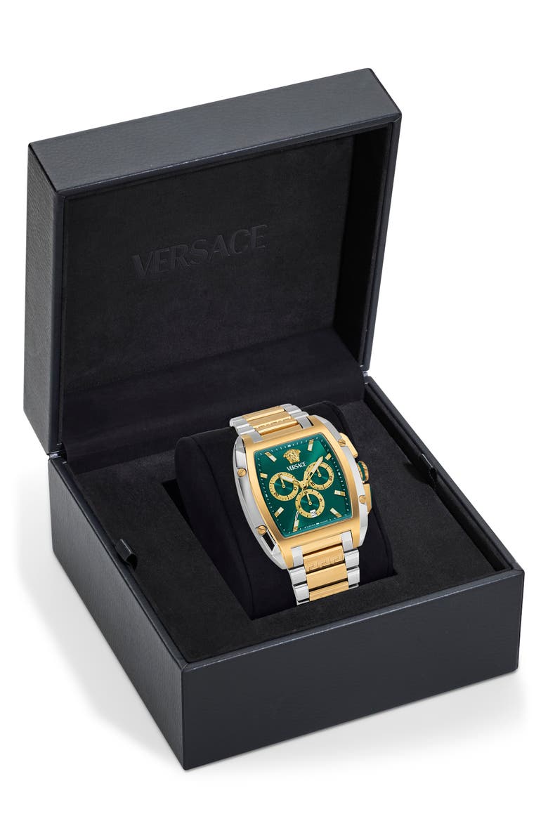 Versace Dominus Chronograph Bracelet Watch, 42mm x 50mm, Alternate, color, Two Tone