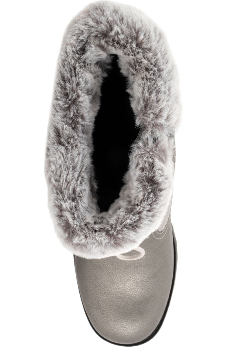 Trotters Bryce Faux Fur Trim Winter Boot, Alternate, color, Grey Tumbled