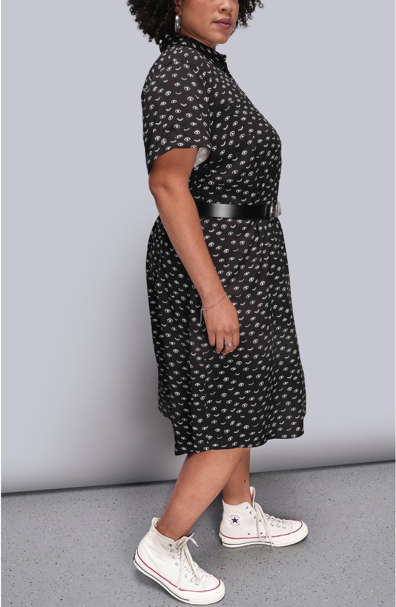 WILDFANG The Empower Shirt Dress, Alternate, color, Wink Black