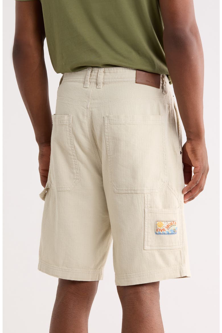 Slub Carpenter Shorts, Main, color, BONE