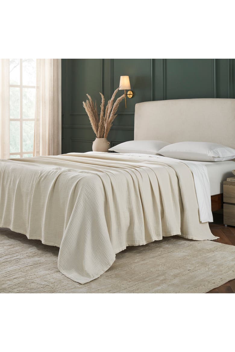 Dream Organic Cotton Bed Blanket, Alternate, color, Sand