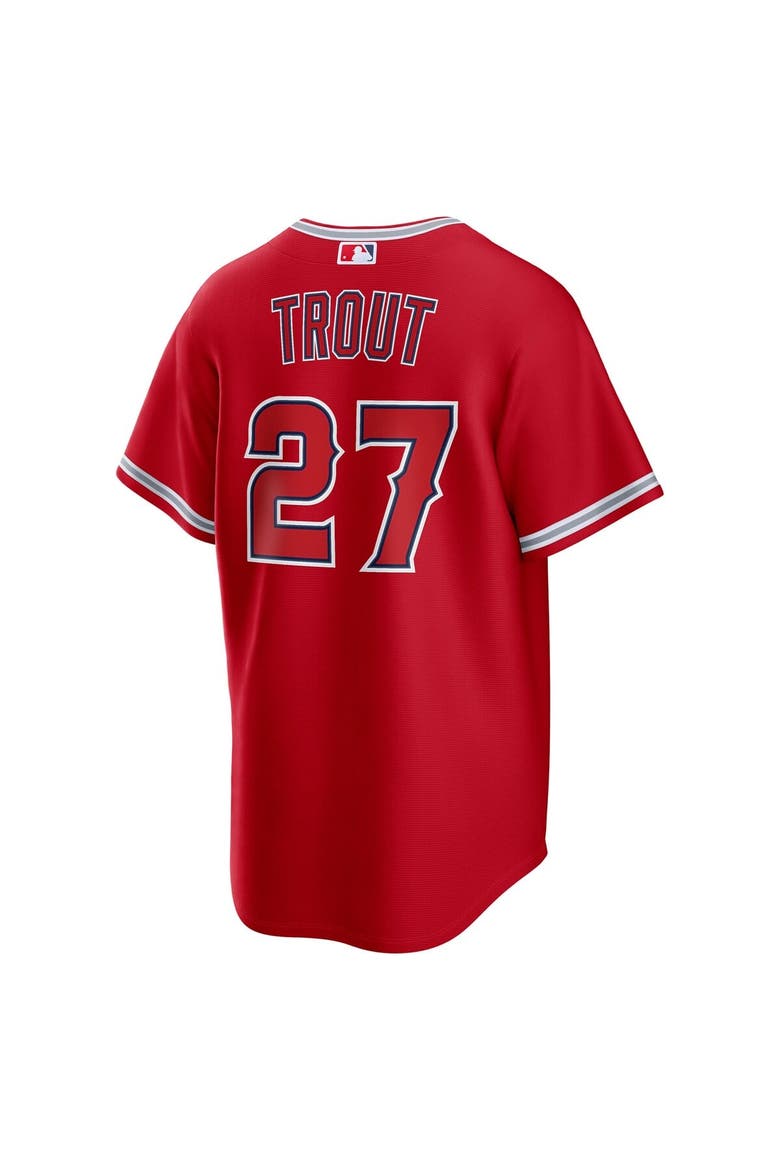 Men's Nike Mike Trout Red Los Angeles Angels Alternate Replica Jersey, Alternate, color, Red
