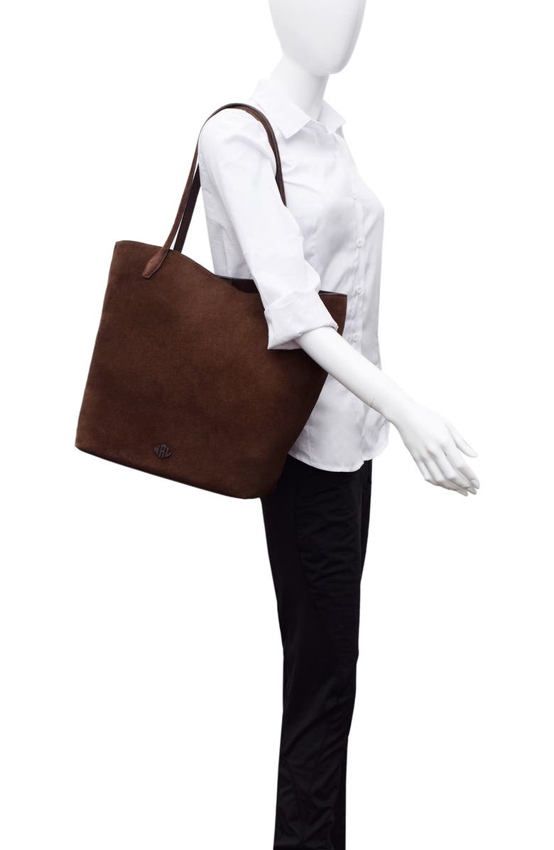 New Amsterdam Leatherworks Asher Large Leather Tote Bag, Alternate, color, Espresso
