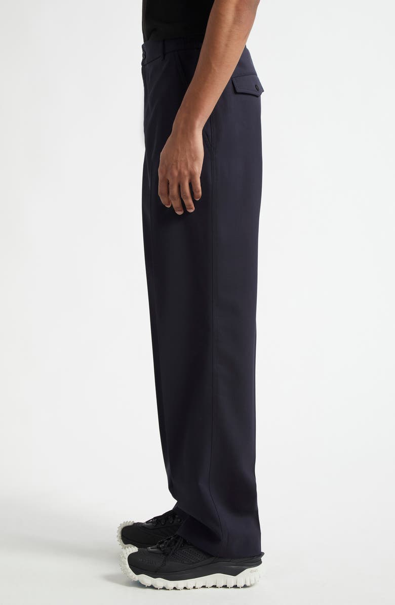 Moncler Wool Blend Gabardine Pants, Alternate, color, 
