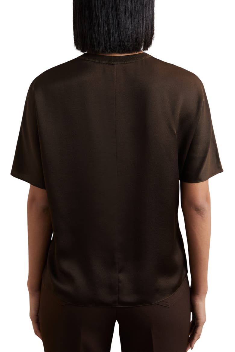 Lena Dolman Sleeve Silk Top, Alternate, color, CHOCOLATE BROWN