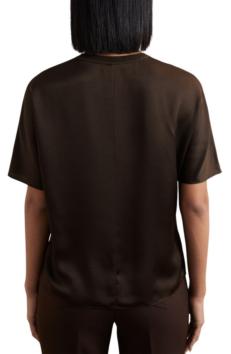 Reiss Lena Dolman Sleeve Silk Top, Alternate, color, Chocolate Brown