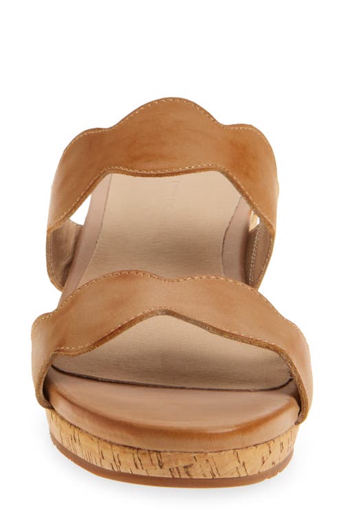 Chocolat Blu Fira Platform Wedge Slide Sandal In Sand Leather