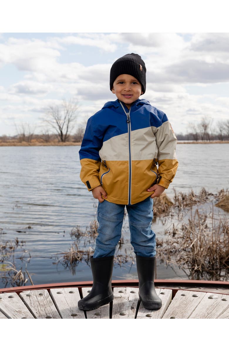 Deux par Deux Gender Inclusive Waterproof Rain Boots in Natural Rubber, Alternate, color, Black