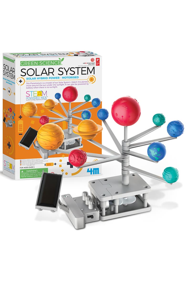4M Green Science Solar System Diy Rotating Planetarium, Solar 
Battery Power, Alternate, color, Multicolored