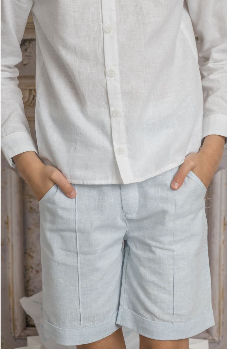 Petite Maison Kids Charlotte Boys' Button Down Shirt, Alternate, color, White