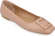 Journee Collection Zimia Square Buckle Flat