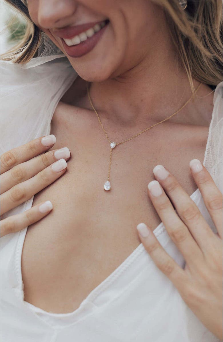 Untamed Petals Lane Crystal Pendant, Alternate, color, Gold