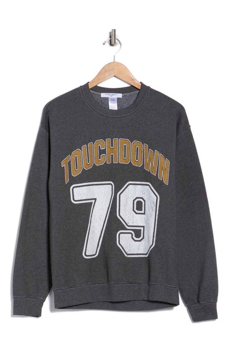 Touchdown Sweatshirt, Alternate, color, WASHED BLACK