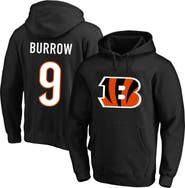 FANATICS Men's Fanatics Branded Joe Burrow Black Cincinnati Bengals Big & Tall Fleece Name & Number Pullover Hoodie