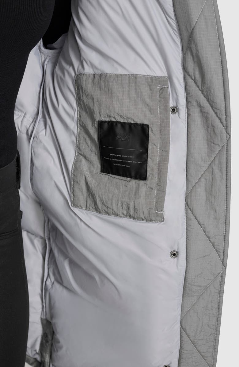 Andrew Marc Arleigh Crinkle Texture Hooded Down Puffer Coat, Alternate, color, 