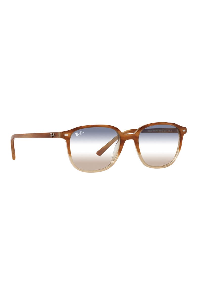 55mm Square Sunglasses, Alternate, color, LITE BRN HAVA