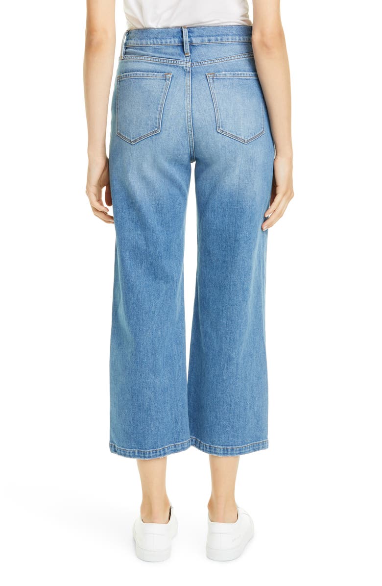 FRAME Ali Button Fly Crop Wide Leg Jeans, Alternate, color,