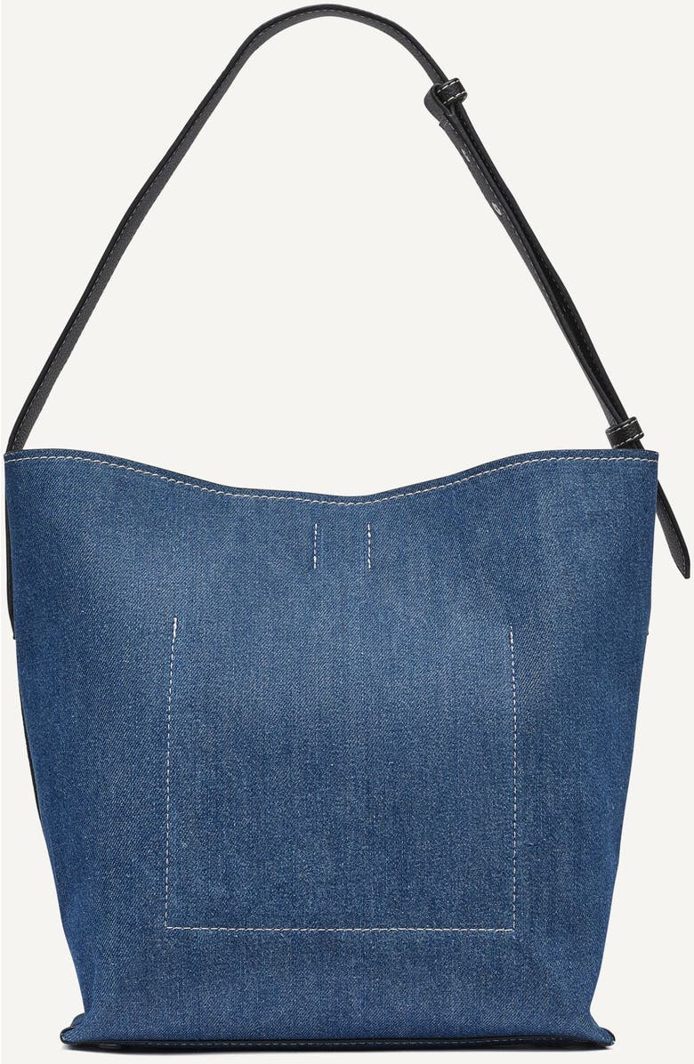 DKNY Nicole Bucket Bag, Alternate, color, Denim/Black