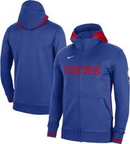 Nike Men's Nike Royal Philadelphia 76ers Authentic Showtime Performance Full-Zip Hoodie