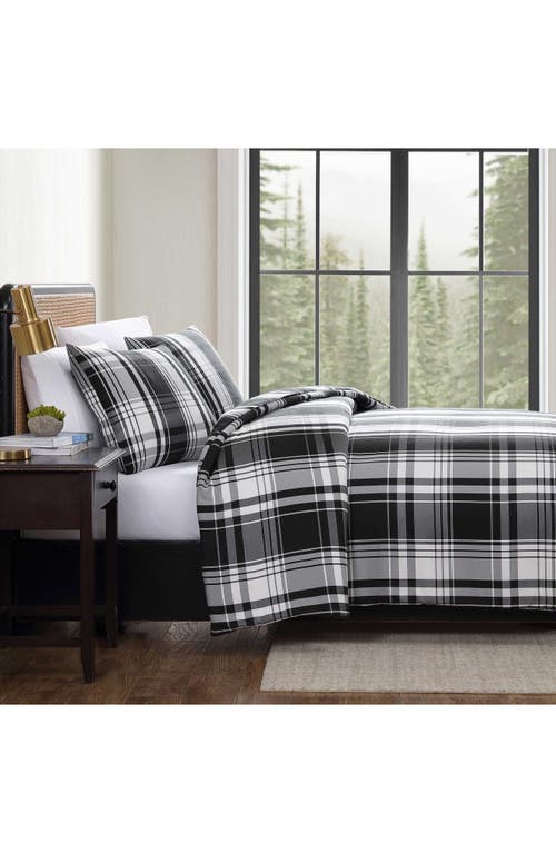 Eddie Bauer Saddle Mountain Plaid Comforter Set In Black