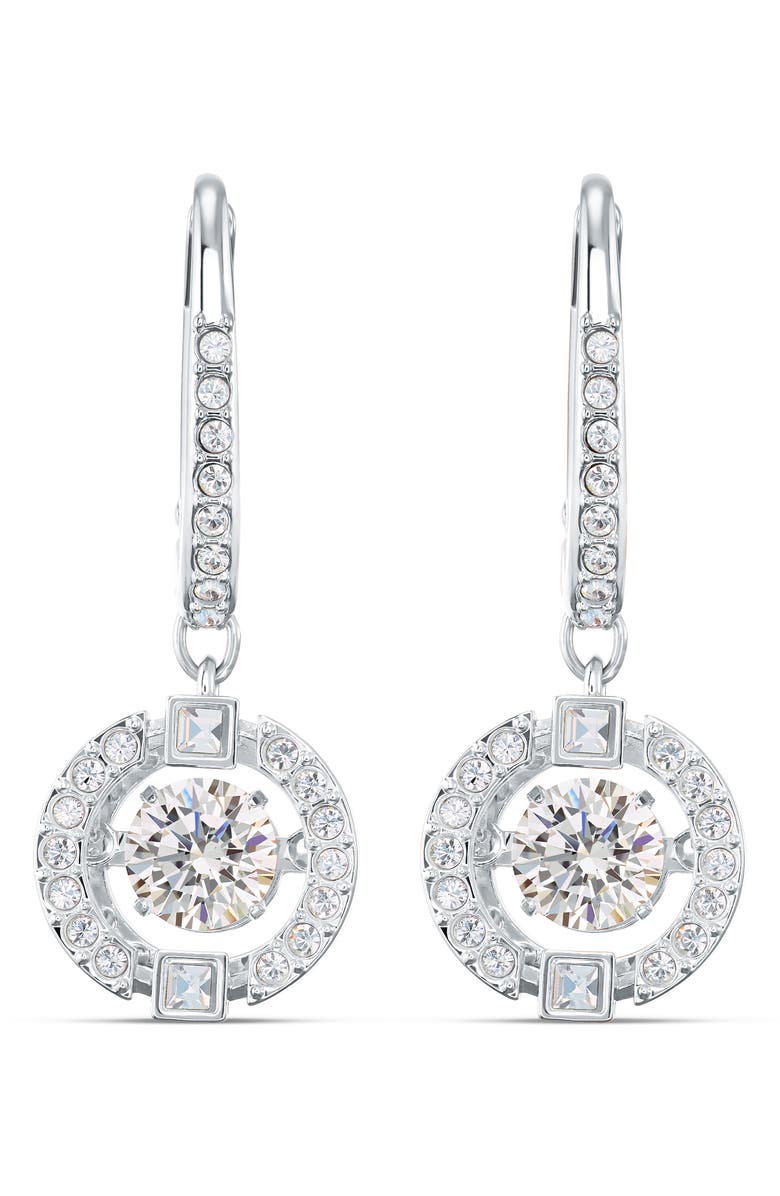 Swarovski Sparkling Dancing Crystal Drop Earrings, Main, color, White