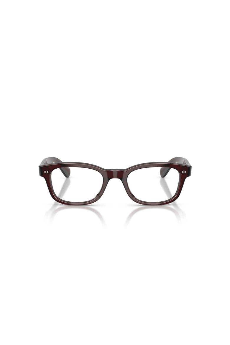 49mm Rectangle optical glasses, Alternate, color, Dark Brown