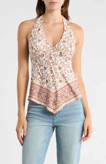 Madden Girl Halter Neck Scarf Top