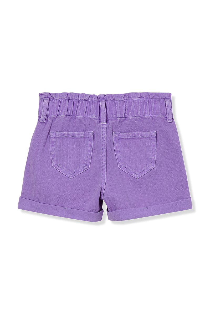 Lands' End Girls Denim Paperbag Shorts, Alternate, color, 