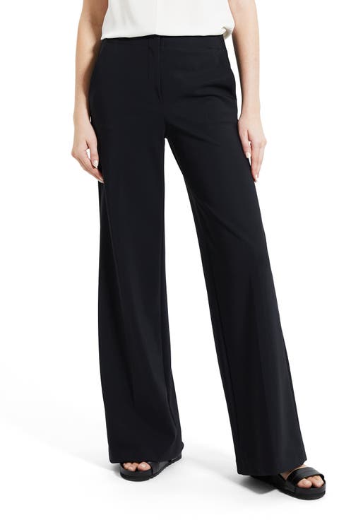 Clean Front Wide Leg Precision Ponte Knit Pants