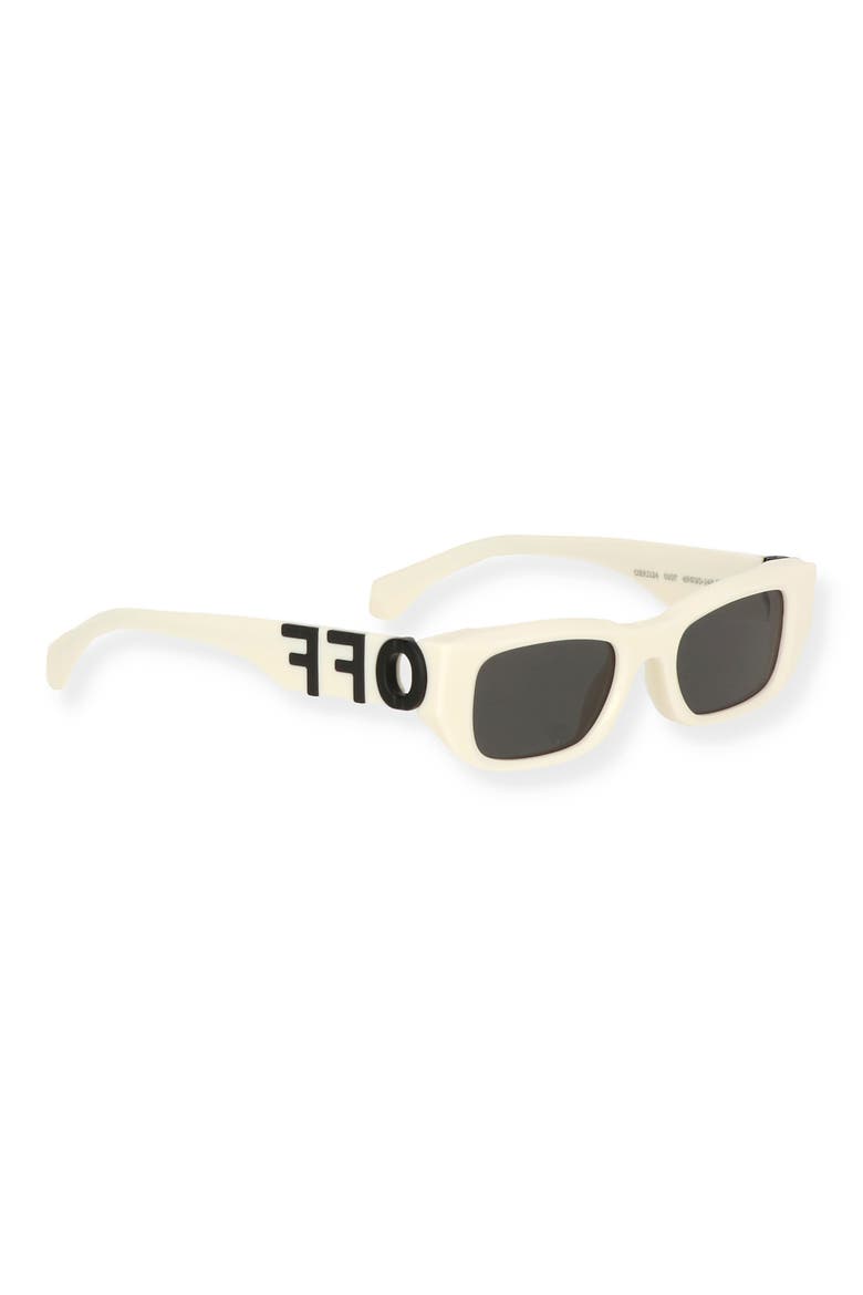 Fillmore 49mm Rectangular Sunglasses, Alternate, color, OFF WHITE/ DARK GREY