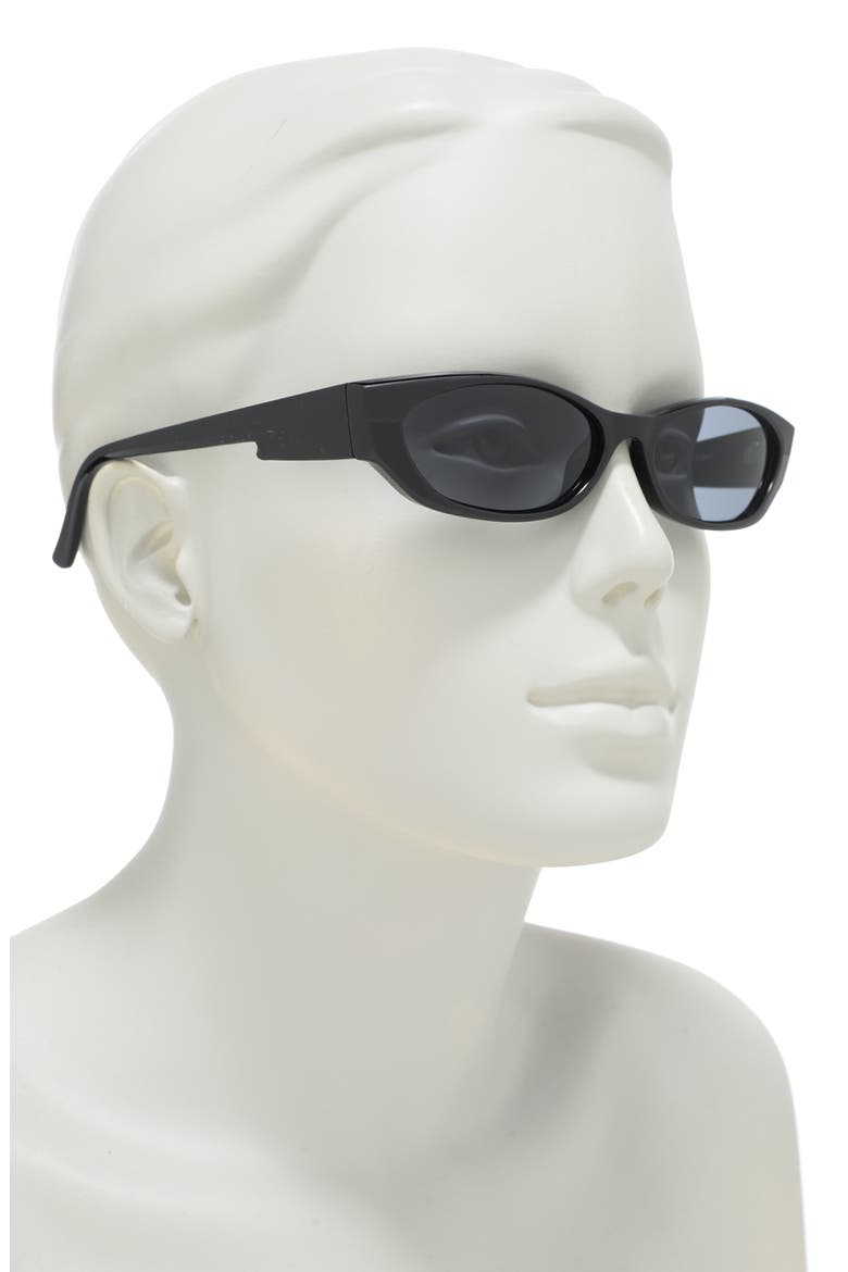 60mm The Crush Cat Eye Sunglasses, Alternate, color, BLACK SPLICE / SMOKE MONO