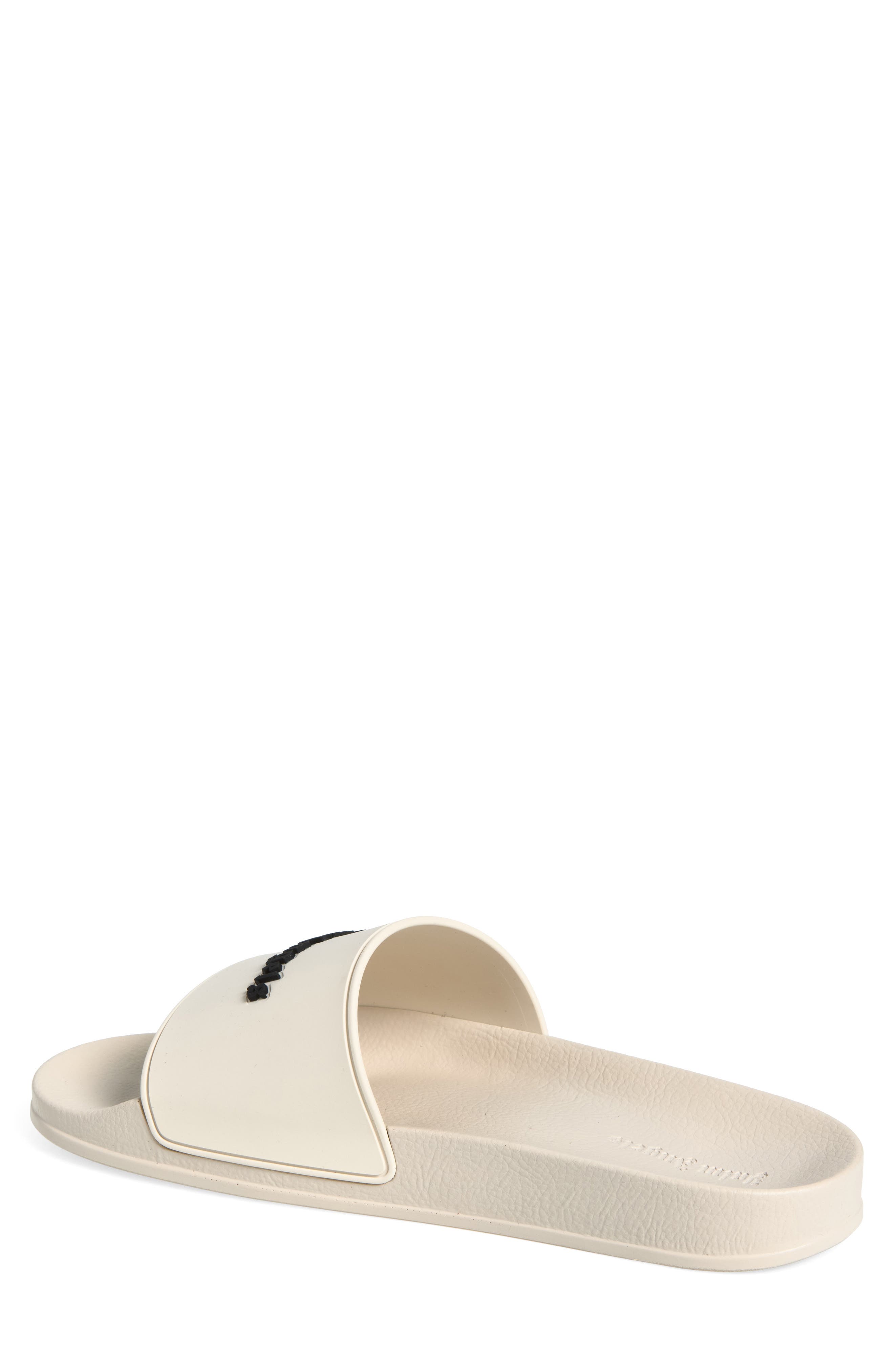 Logo Pool Slide Sandal, Alternate, color, WHITE