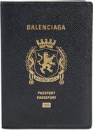 Balenciaga Passport Leather Vertical Bifold Wallet